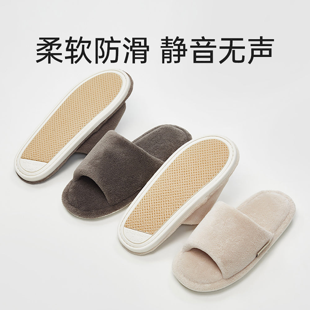 UTUNE-Open-Toe-Linen-Slippers---Brown,-Size-42-43-1