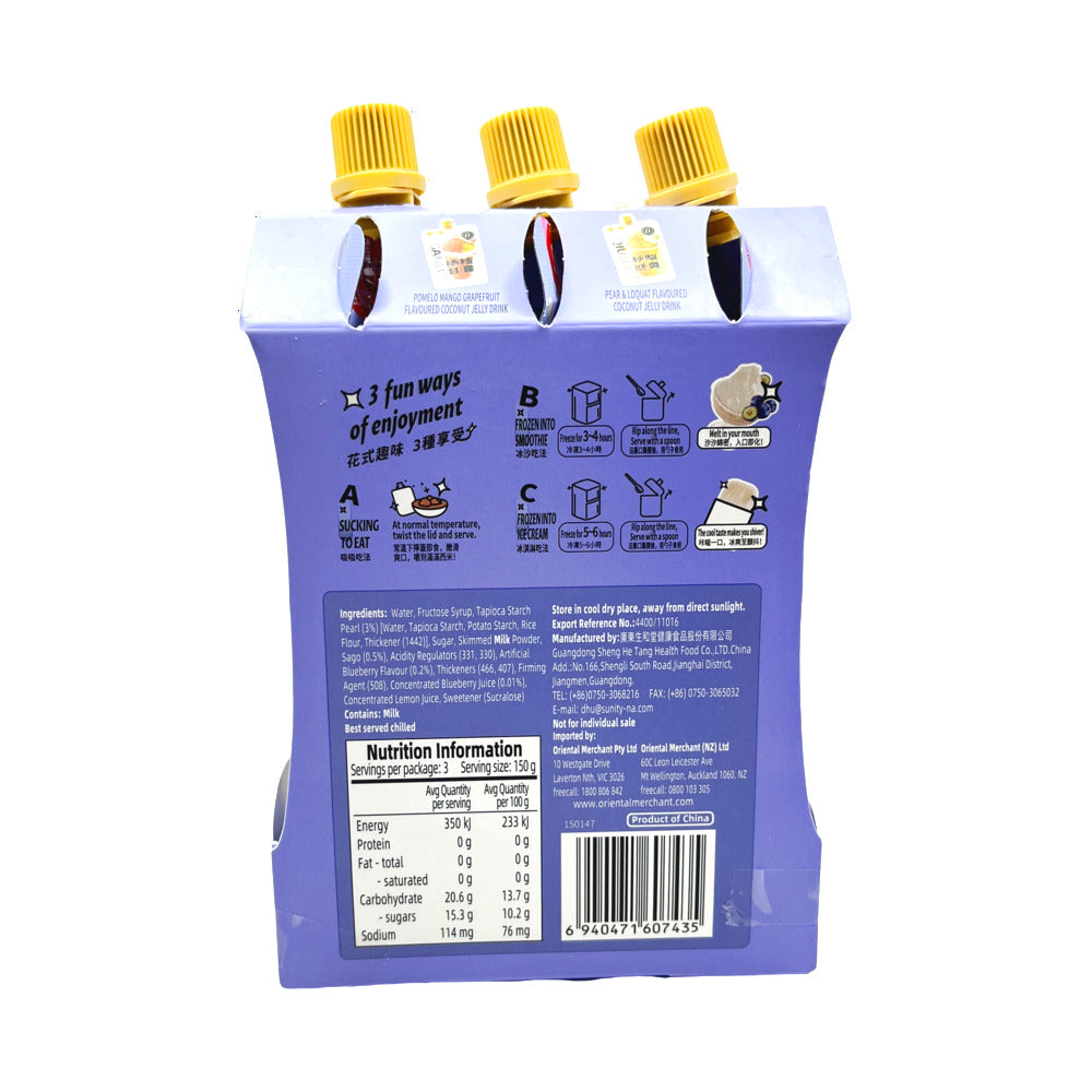 Sunity-Blueberry-Flavoured-Sago-Tapioca-Pearl-Drink---450g-(3-x-150g-Pouches)-2