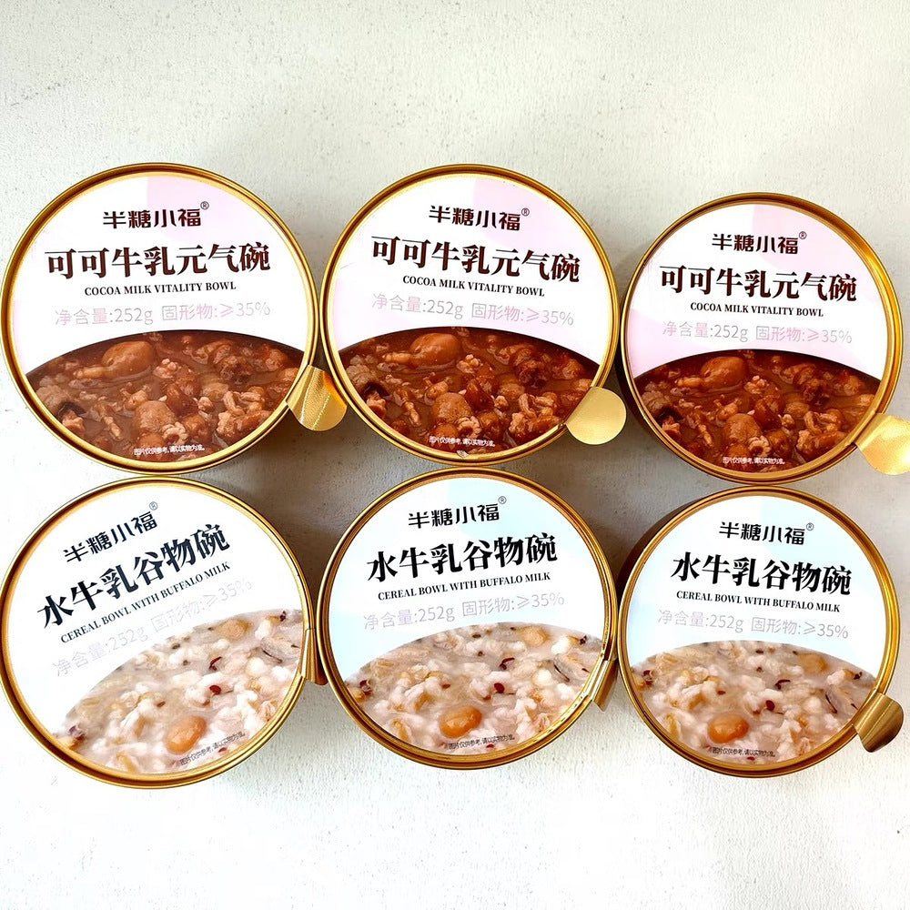 Bantang-Xiaofu-Colorful-Cereal-Bowl-–-Buffalo-Milk-&-Cocoa-Milk,-252g-x-6---Ready-to-Eat-Cereal-Variety-Pack-2