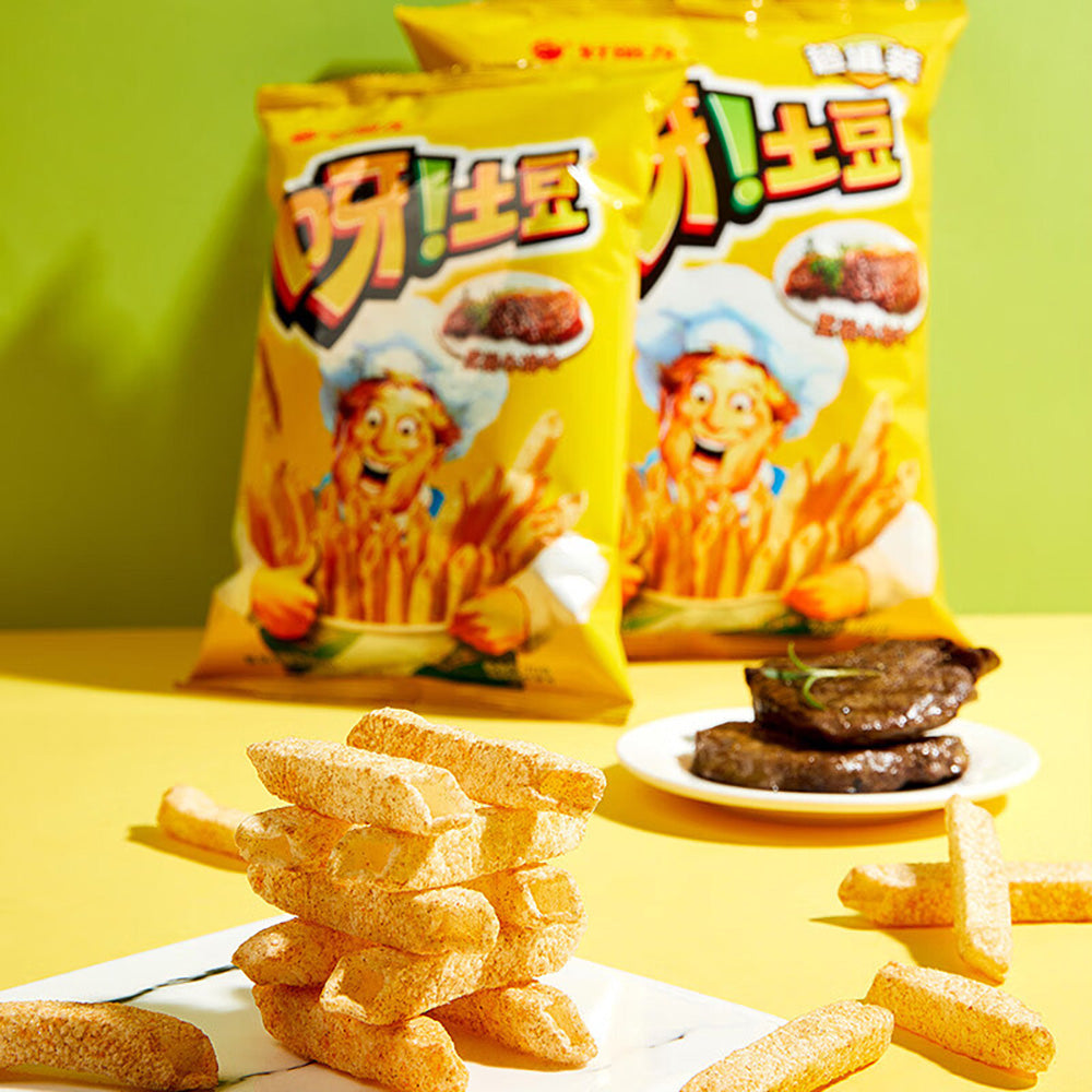 Haoliyou-Ya-Potato-Chips,-Sirloin-Steak-Flavor,-40g-1