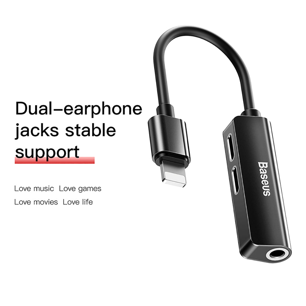 Baseus-L52-3-in-1-Adapter-with-Dual-Lightning-and-3.5mm-Jack---Black-1