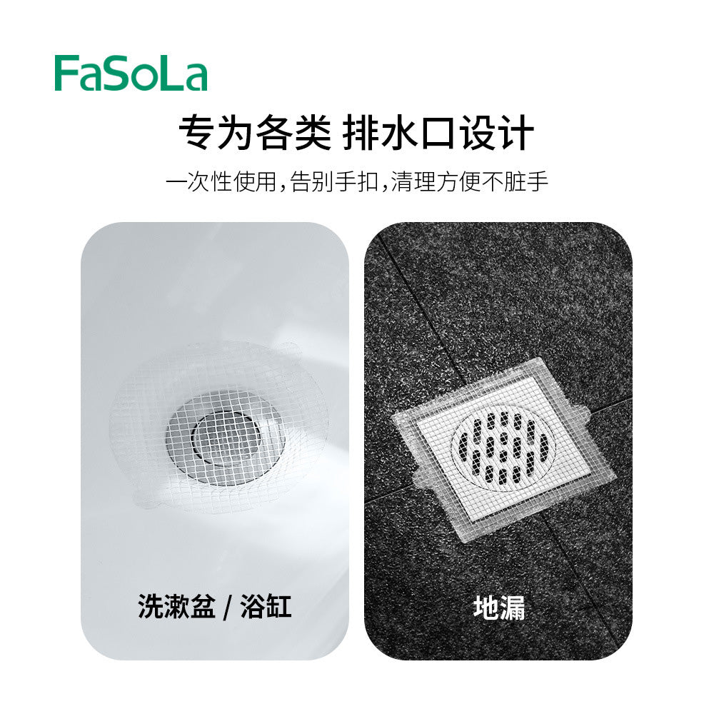 FaSoLa-Anti-Insect-Drain-Cover-Stickers---White-Round,-10-Pieces-1