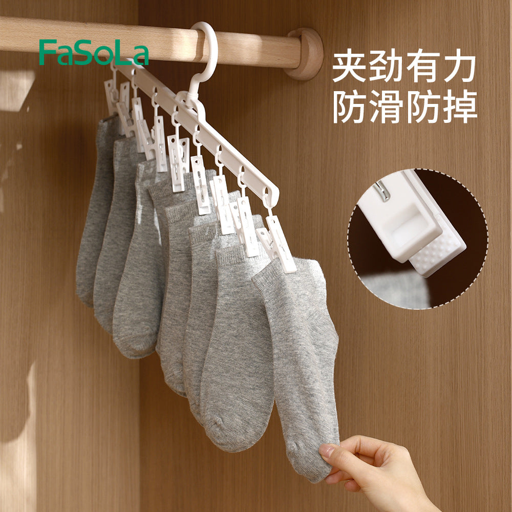 FaSoLa-Sock-Drying-Rack-with-8-Clips---White-X3-1