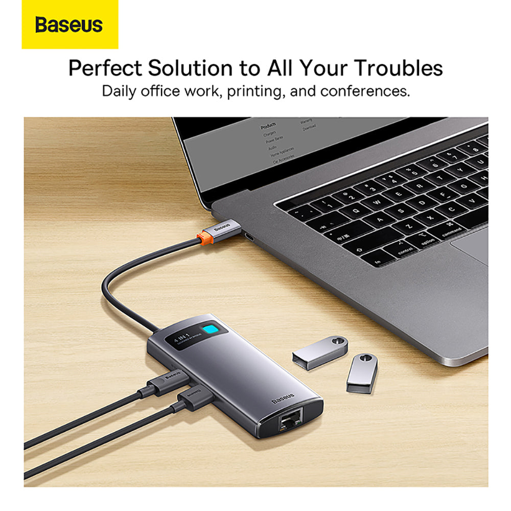 Baseus-Metal-Gleam-Series-4-in-1-Multifunctional-Type-C-HUB-Docking-Station---Space-Gray-1