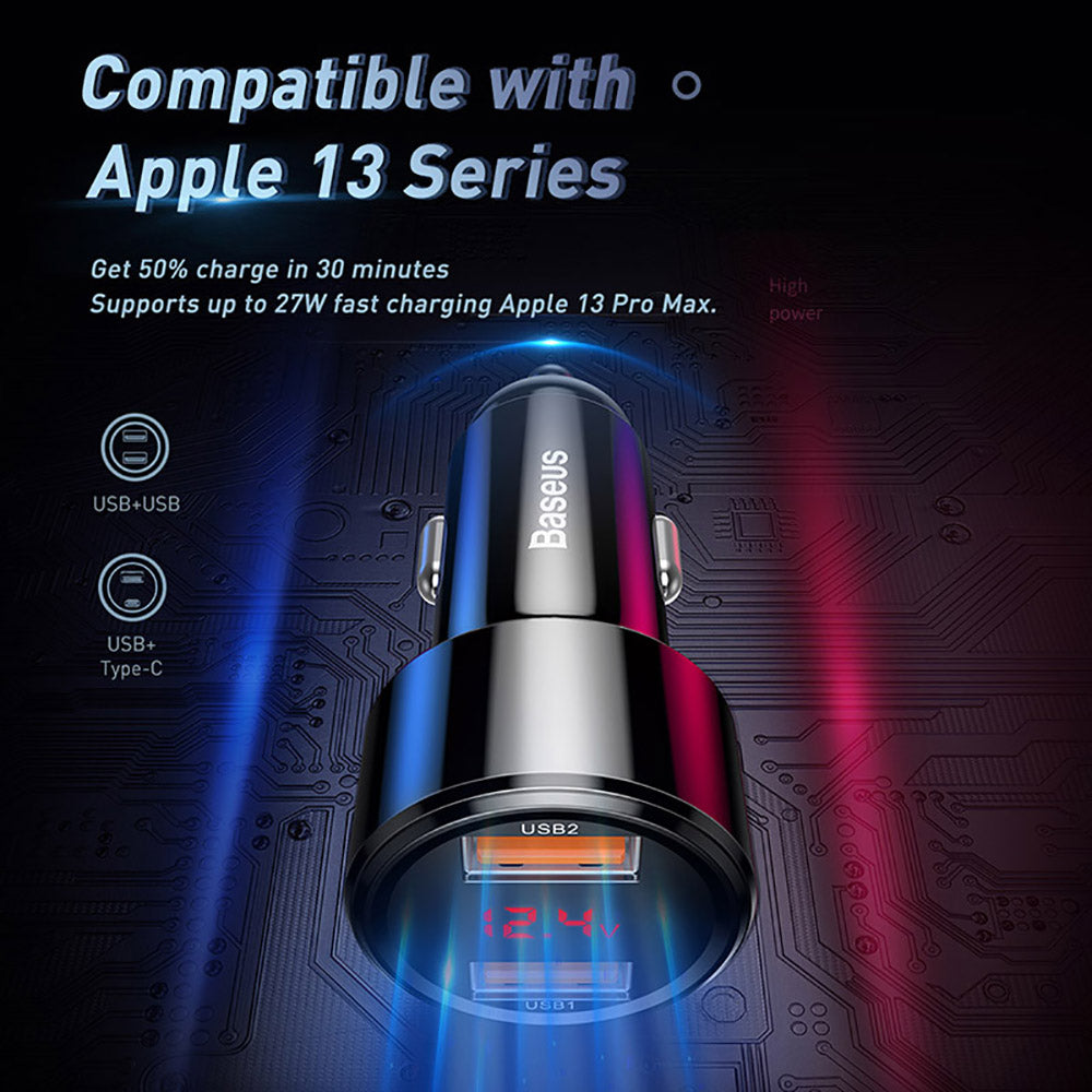 Baseus-Magic-Series-PPS-Digital-Display-Type-C-PD+QC-Dual-Fast-Charging-Car-Charger-45W---Magic-Red-1