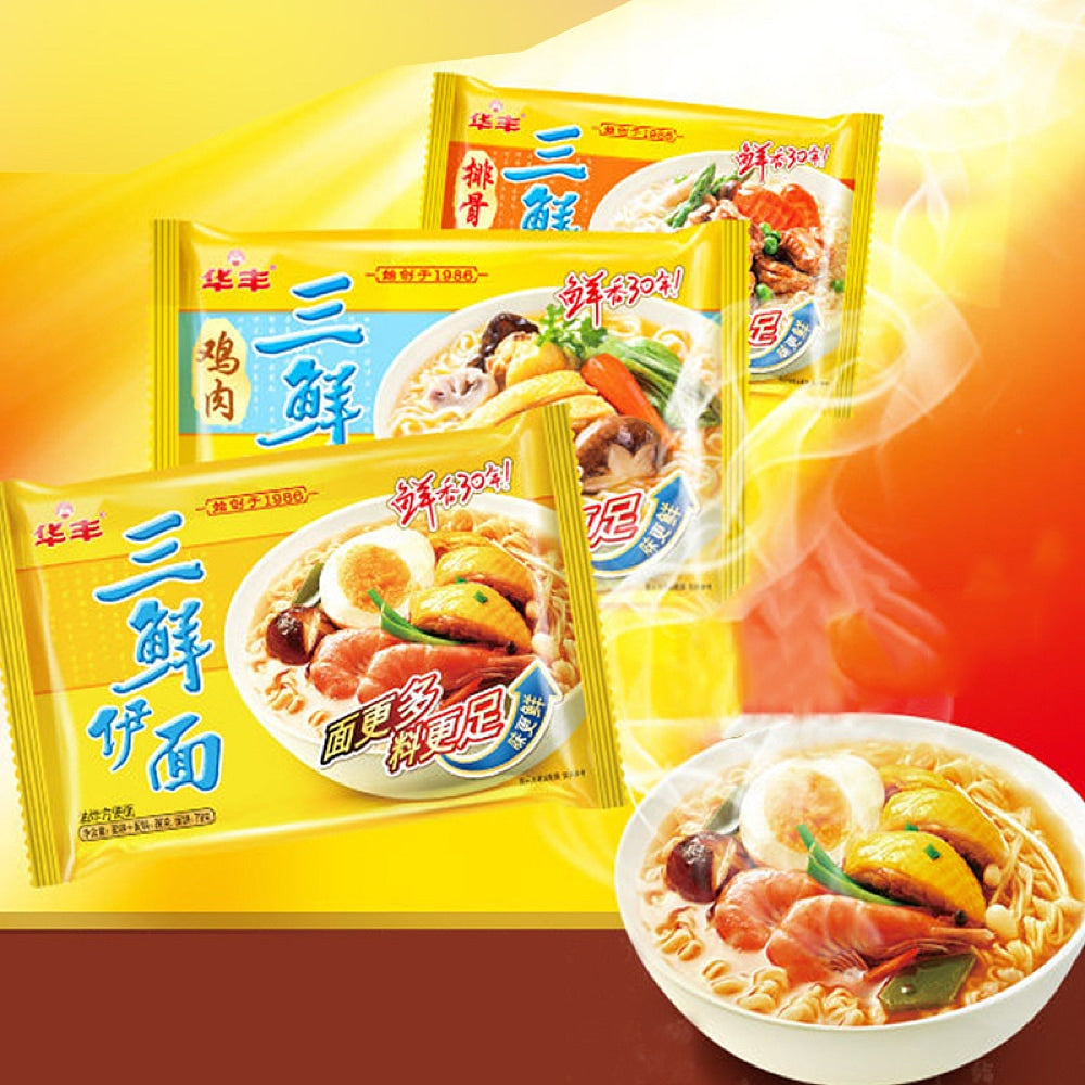 Huafeng-Original-Flavor-Three-Delicacies-Yi-Noodles---5-Packs,-430g-1