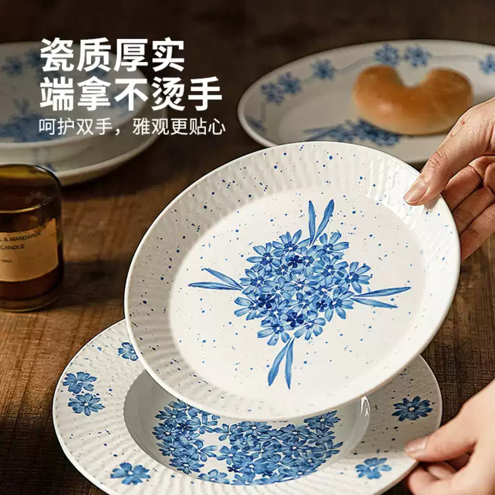 Modern-Housewife-Blue-Blossom-7.5"-Porcelain-Conical-Soup-Plate-–-Japanese-Style-Deep-Dish-2