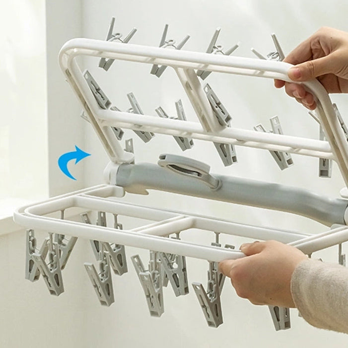 Lifease Multifunctional Folding Clothes Drying Rack with 32 Clips