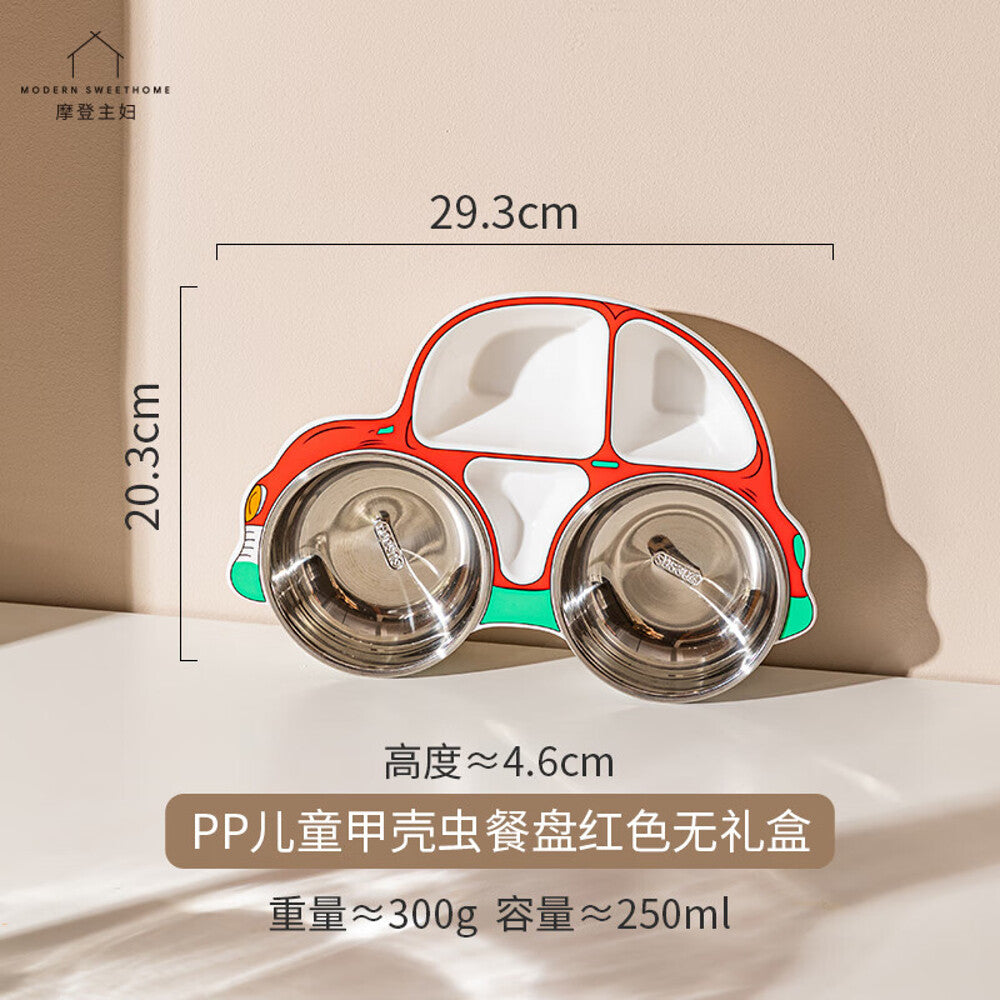 Modern-Housewife-PP-Children's-Beetle-Plate---Red-1