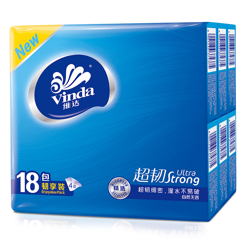 Vinda-Mini-Ultra-Tough-4-Ply-Unscented-Tissues,-18-Packs-1