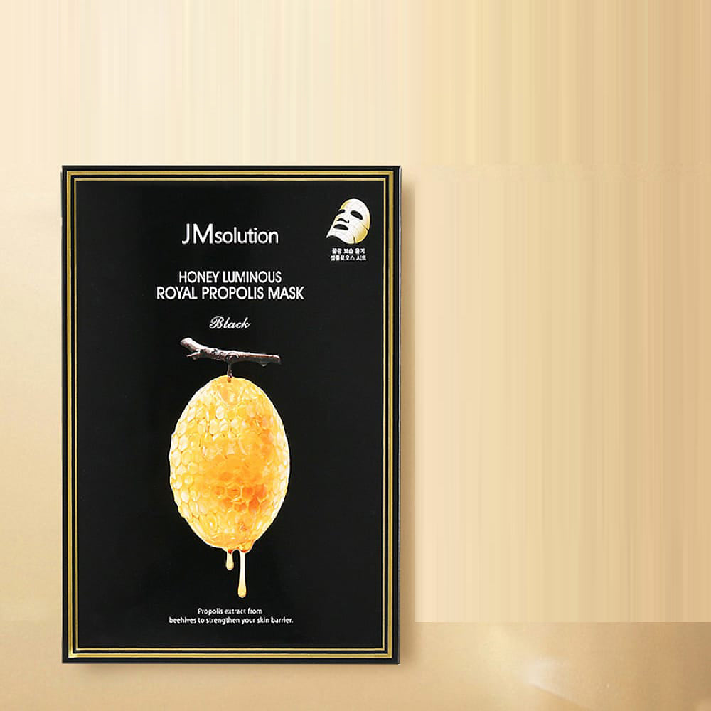 JMsolution Honey Luminous Royal Propolis Mask Black Edition - 10 Sheets