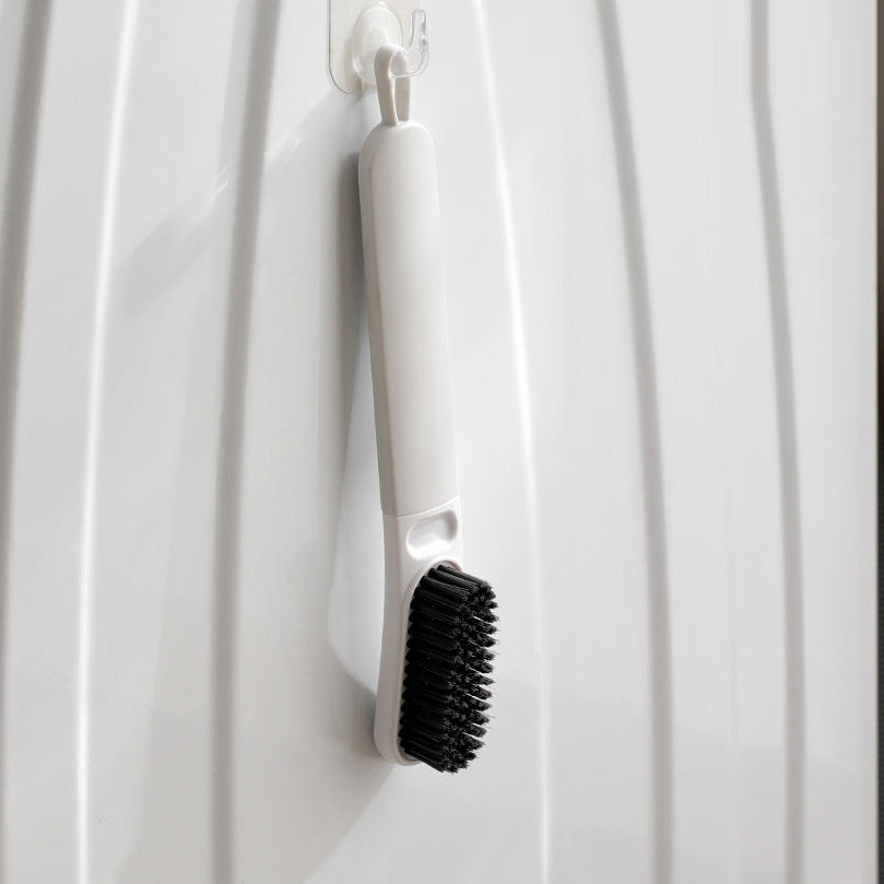 FaSoLa Long Handle Non-Slip Shoe Brush - White and Gray