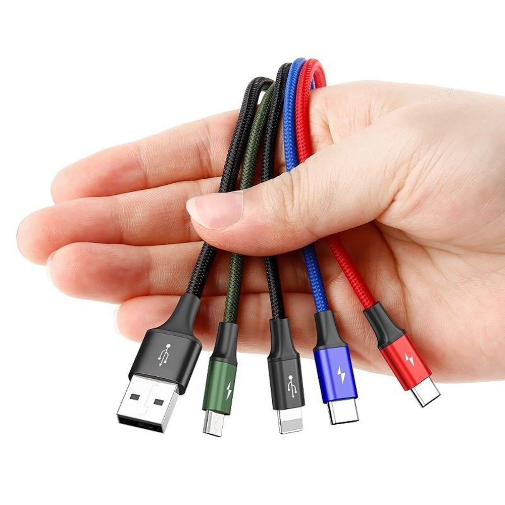 Baseus-Rapid-Series-4-in-1-Charging-Cable---Lightning,-Dual-Type-C,-Micro-USB,-3.5A,-1.2M,-Black-1