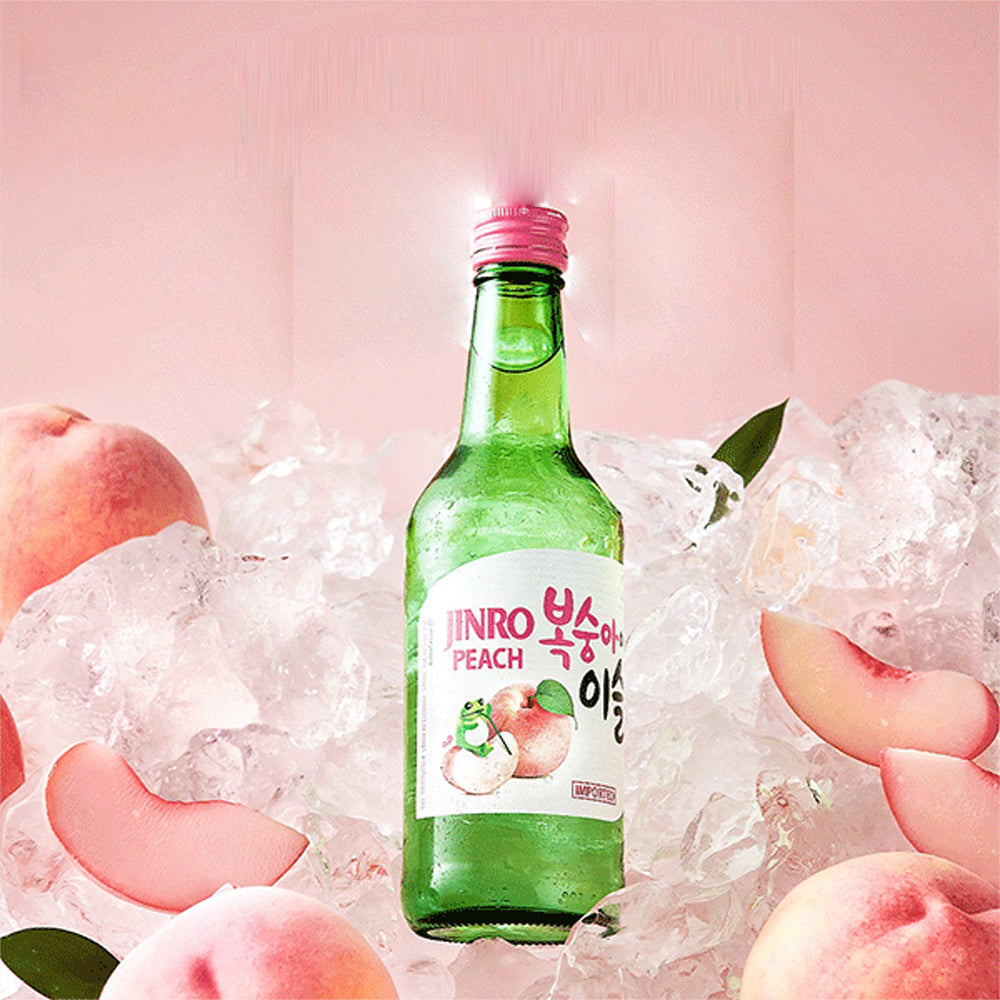 Jinro Peach Soju - 13% ABV, 360ml