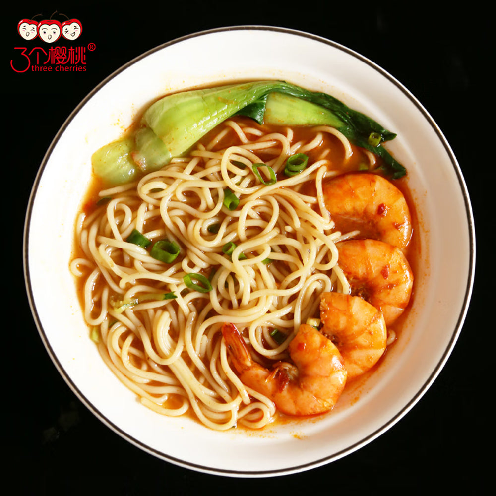 Three-Cherries-Xinjiang-Latiaozi-Hand-Pulled-Fresh-Wheat-Noodles-400g-–-Traditional-Flat-Noodles-2