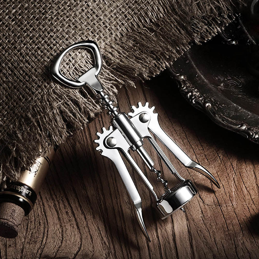 Stainless Steel Wing Corkscrew Bottle Opener - 1 Piece