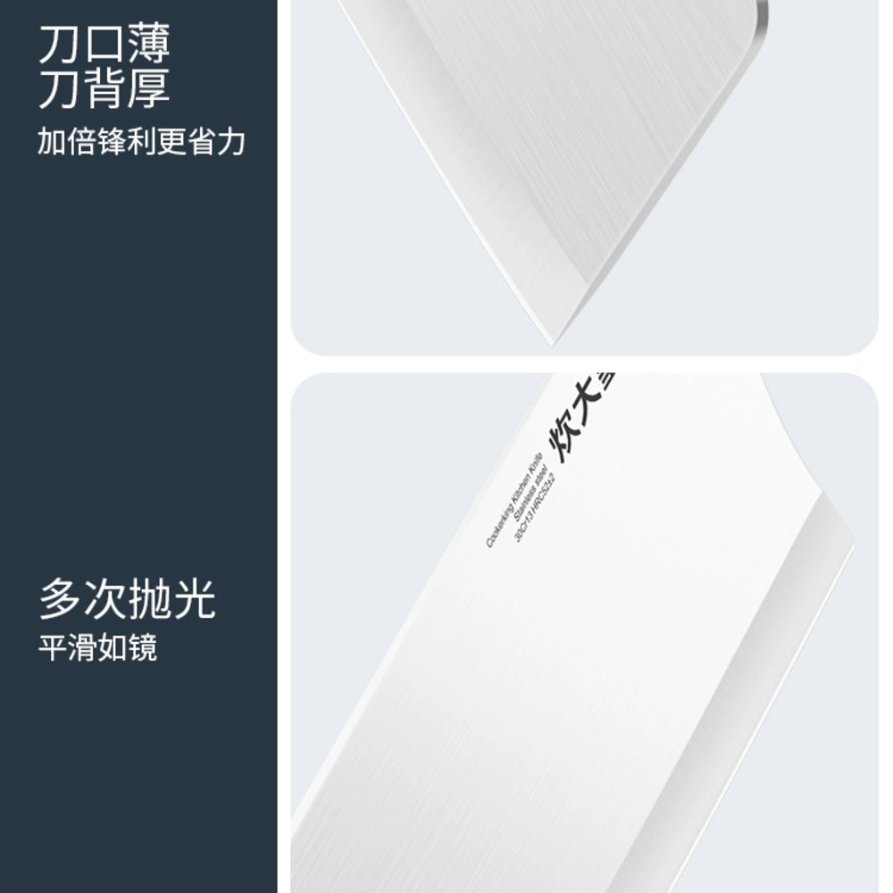 Cooker-King-"SharkWave"-Stainless-Steel-Slicing-Knife-–-Light-Blue-Handle---Precision-Kitchen-Knife-for-Vegetables-&-Meat-3