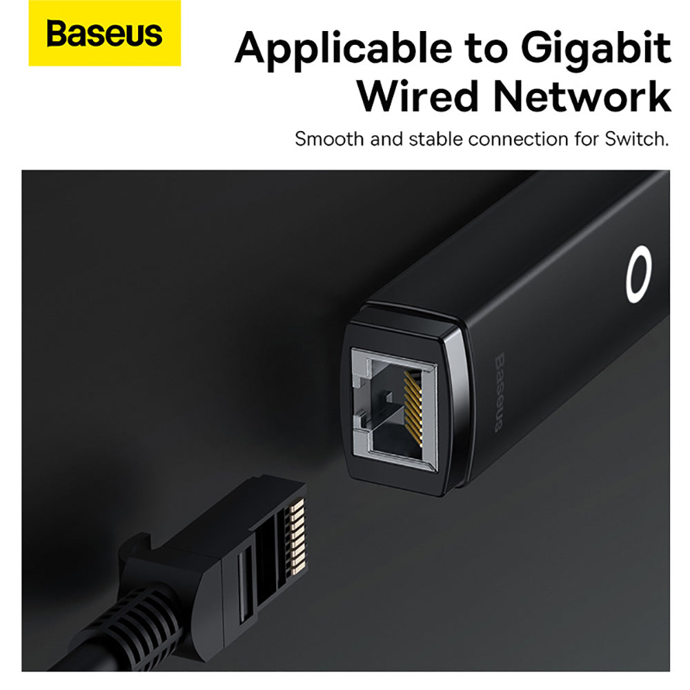 Baseus-Lite-Series-USB-A-to-RJ45-Gigabit-Ethernet-Adapter---Black-1