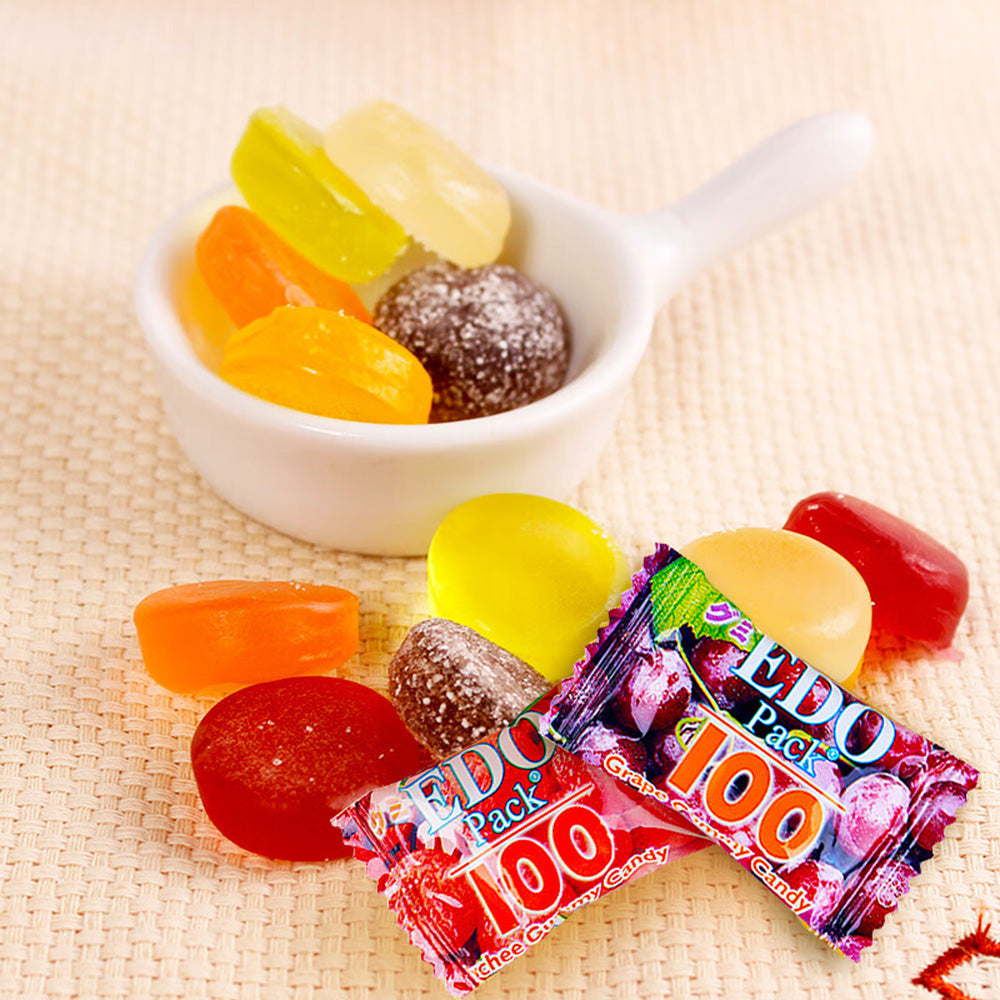 EDO-Fruit-Juice-Gummy-Candy---Peach/Green-Apple-Mixed-Flavours-120g-1