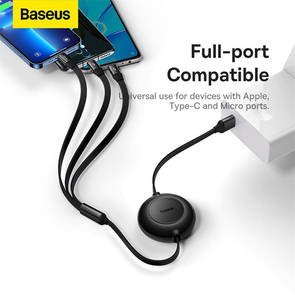 Baseus-Bright-Mirror-2-Series-Retractable-3-in-1-Fast-Charging-Cable---1.1m,-Black-1