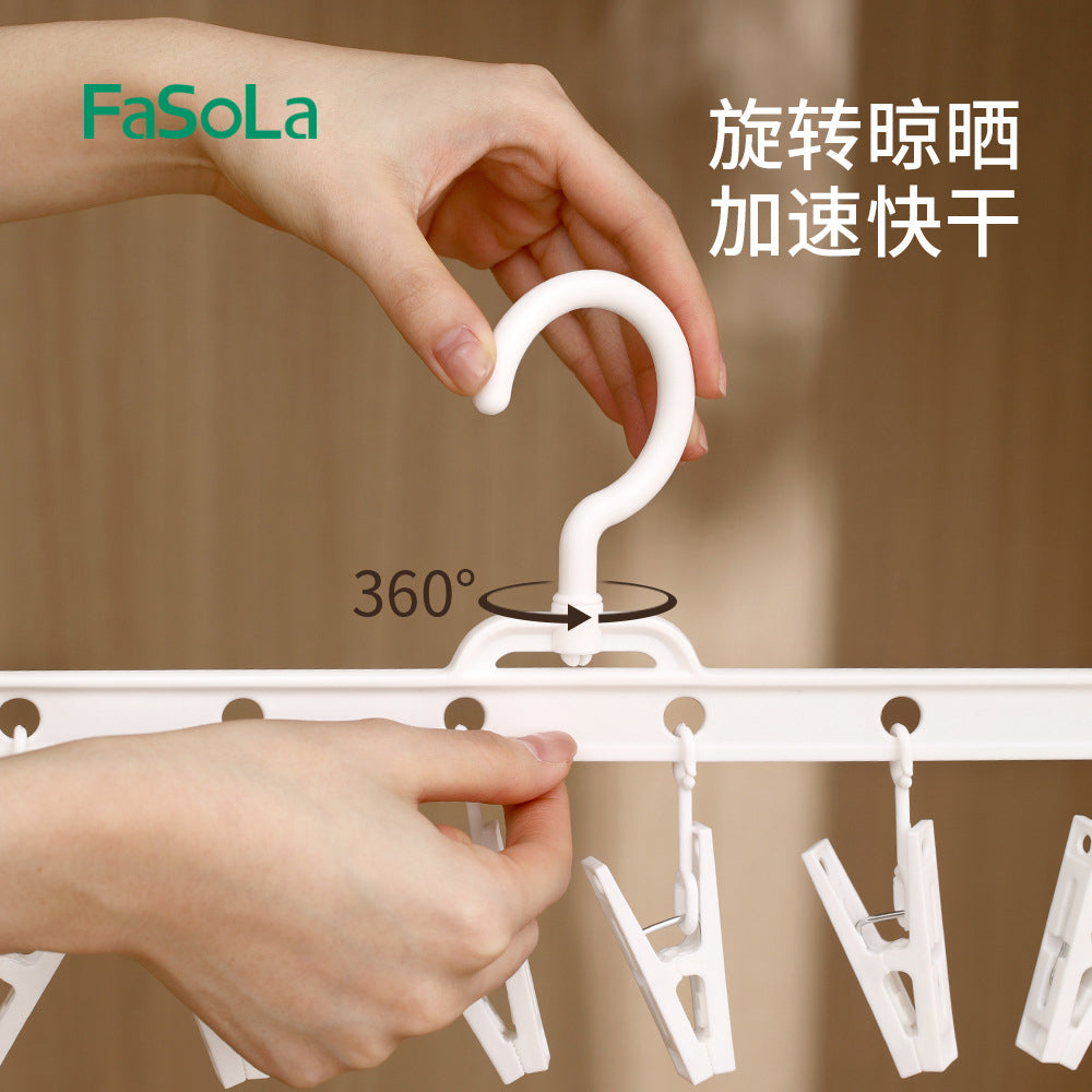 FaSoLa-Sock-Drying-Rack-with-8-Clips---White-X3-1