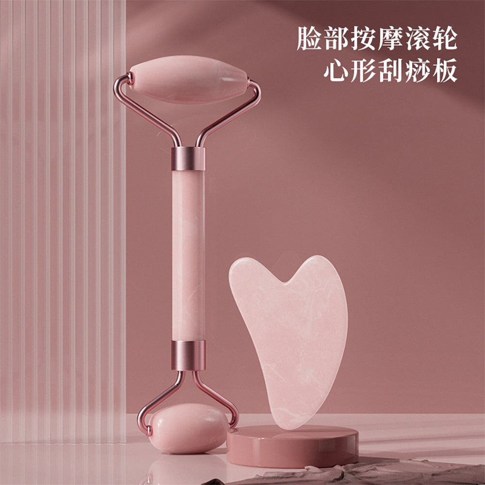 Ulife-Facial-Roller-and-Gua-Sha-Set---Pink-1