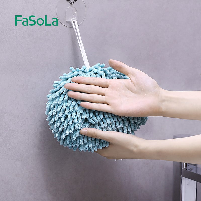 FaSoLa-Japanese-Chenille-Thickened-Hand-Towel-Ball---Blue,-17*17cm-1