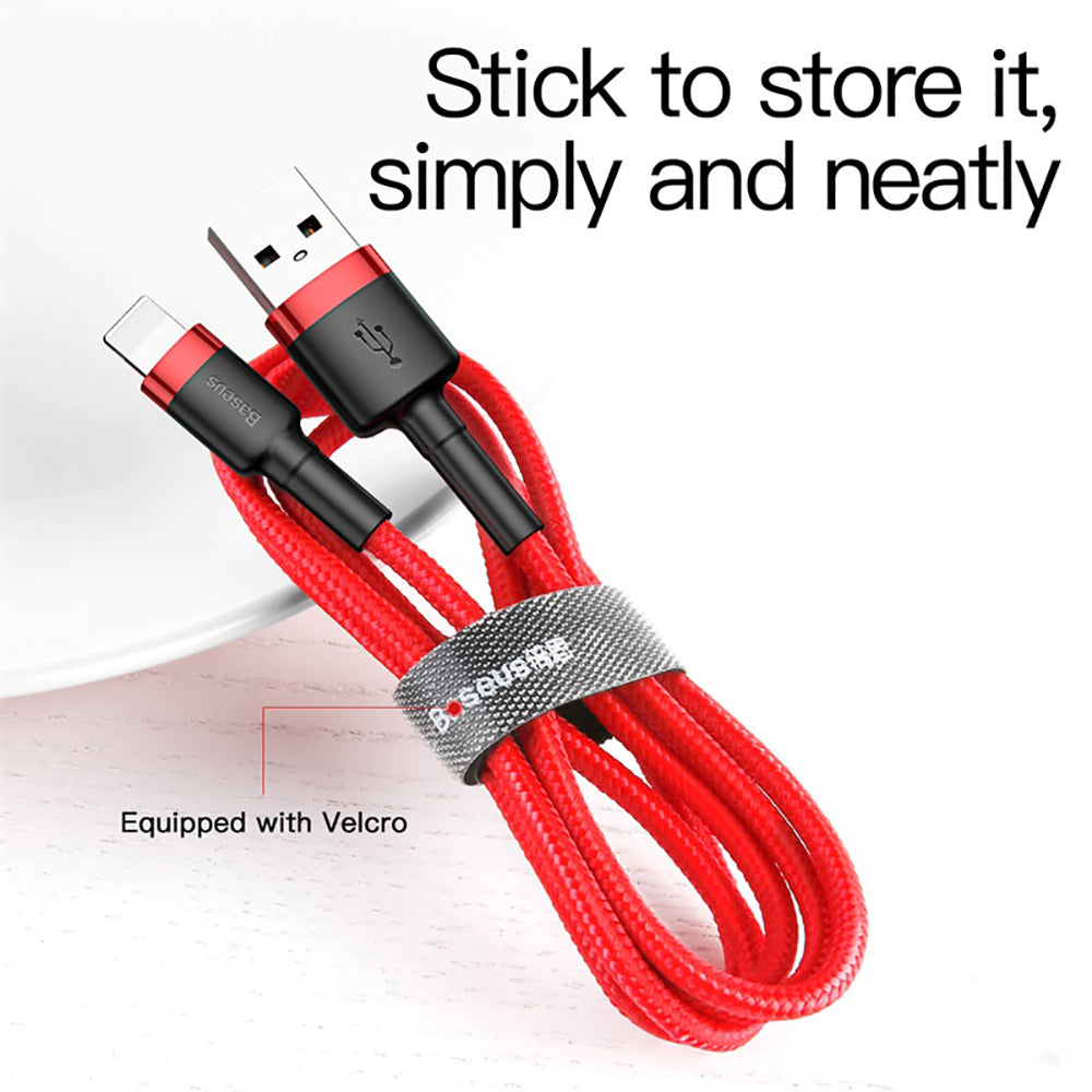 Baseus-Cafule-USB-to-Lightning-Cable-2.4A-0.5M---Red-1