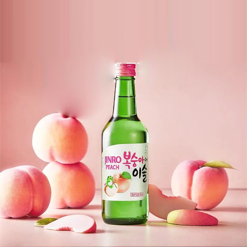 Jinro Peach Soju - 13% ABV, 360ml