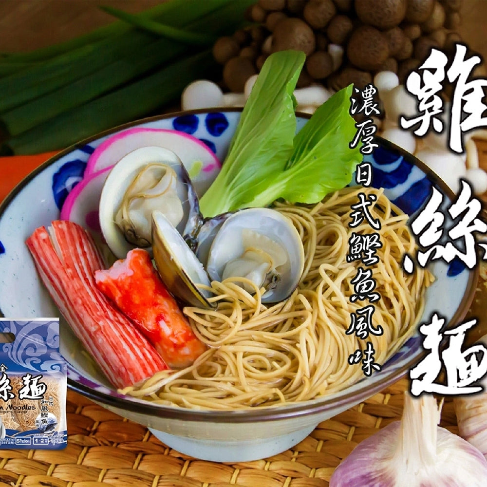 Shin-Horng-Golden-Chicken-Thin-Noodles---Japanese-Style-Bonito-Flavor,-5-Packs,-335g-1