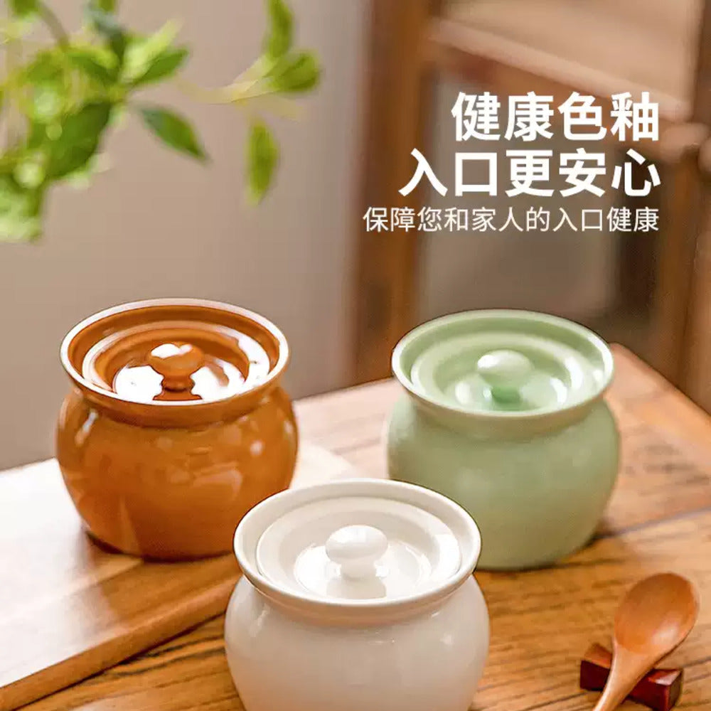 Modern-Sweethome-Covered-Clay-Stew-Pot,-Brown-350ml-–-Mini-Ceramic-Soup-&-Herbal-Tonic-Crock-3
