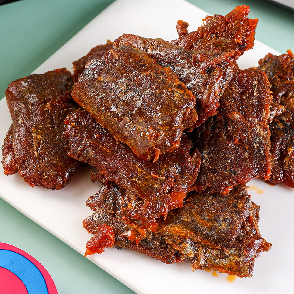 Mengdazui-Hand-Torn-Ribbonfish-Snack-–-Barbecue-Flavor-80g---BBQ-Fish-Jerky-3