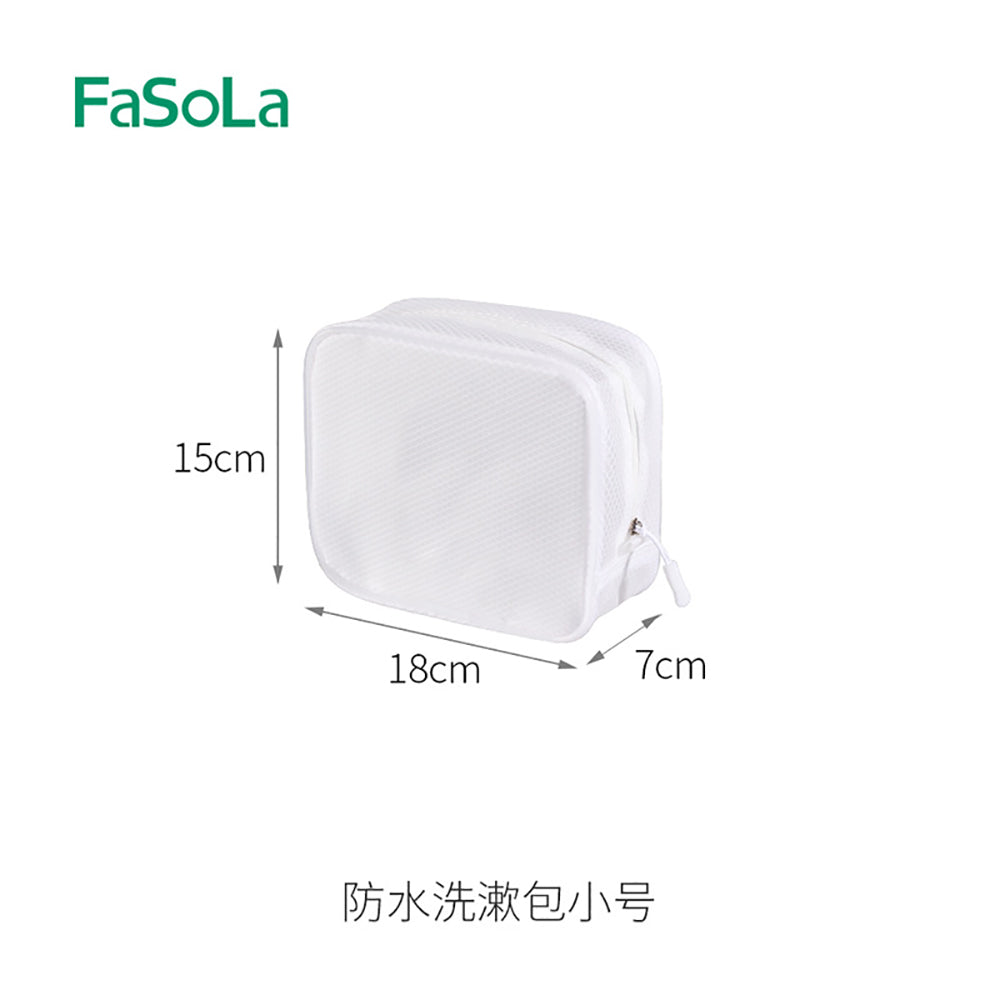 FaSoLa-Waterproof-Toiletry-Bag---White,-Small-1