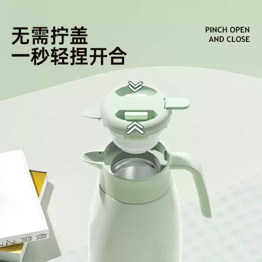 Cooker-King-Qingyi-Thermal-Coffee-Carafe,-Mint-Green,-2-L-–-Double-Wall-Vacuum-Insulated-Jug-for-Hot-&-Cold-Drinks-3