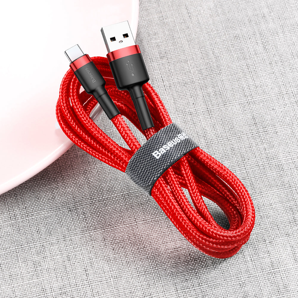 Baseus-Cafule-USB-to-Type-C-Data-Cable-2A---Red,-3m-1