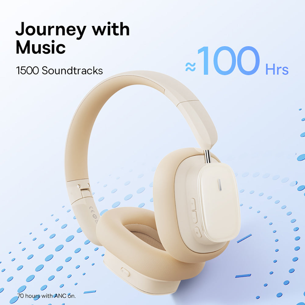 Baseus-Bowie-Series-H1i-Over-Ear-Noise-Cancelling-Bluetooth-Headphones---Starlight-White,-International-Version-1