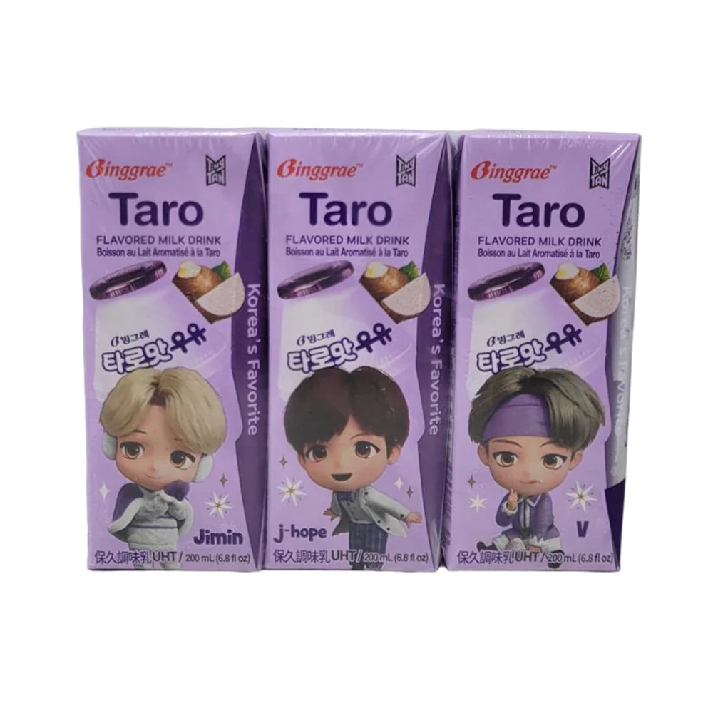 Binggrae-Taro-Flavored-Milk-Drink---200ml-x-6-x-4/Box-1