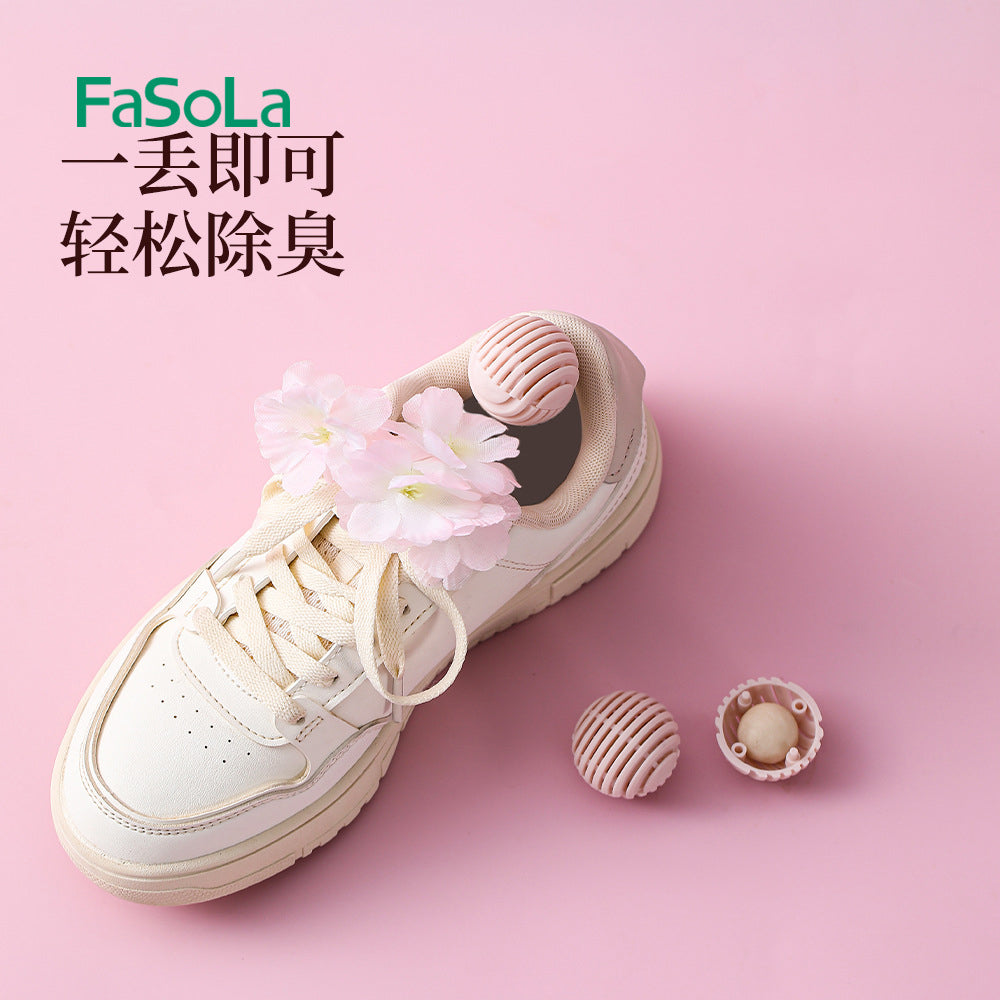 FaSoLa-Shoe-Deodorant-Balls---Sakura-White-Peach-Scent,-Pink,-6-Pieces-1