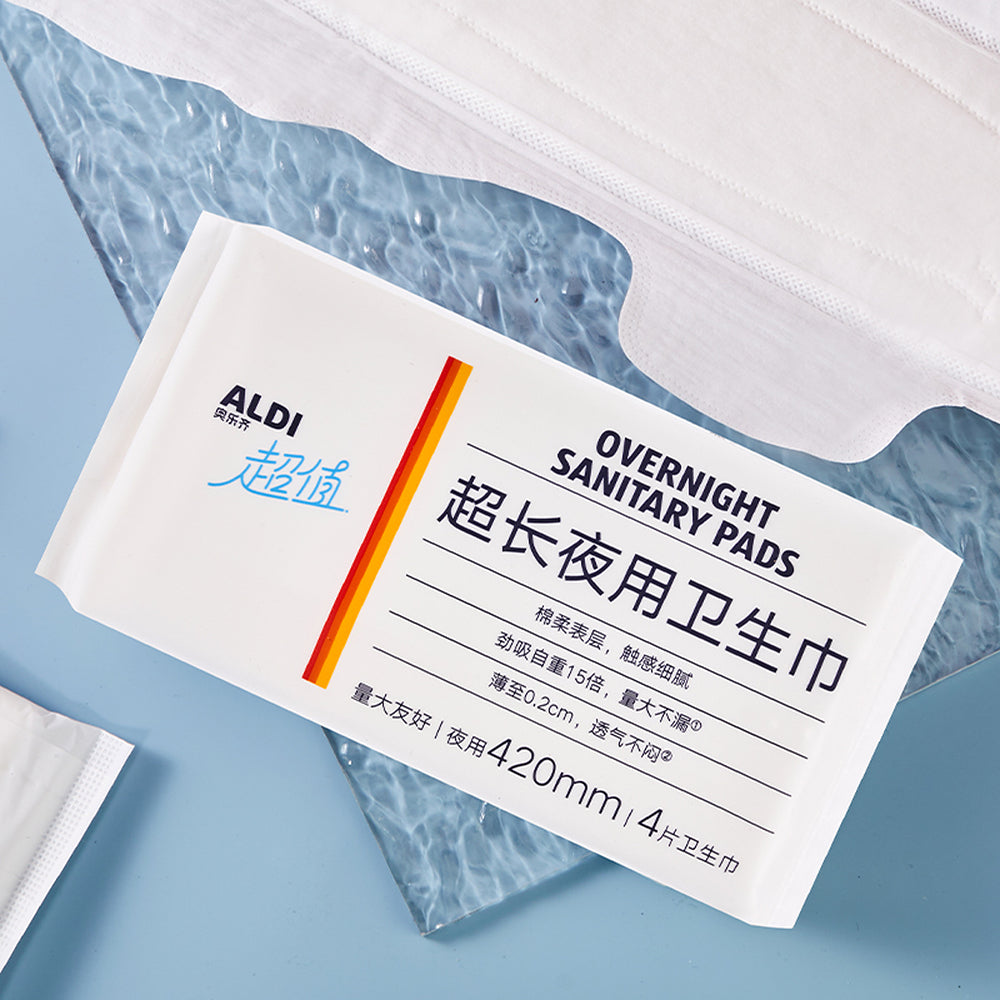 ALDI-Ultra-Long-Overnight-Sanitary-Pads-420-mm,-Pack-of-4-–-Limited-Import-3