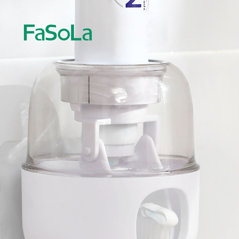 FaSoLa-Wall-Mounted-Toothpaste-Dispenser-for-Home-Use,-No-Drilling-Required,-White,-8.6*8.6*9.8cm-1