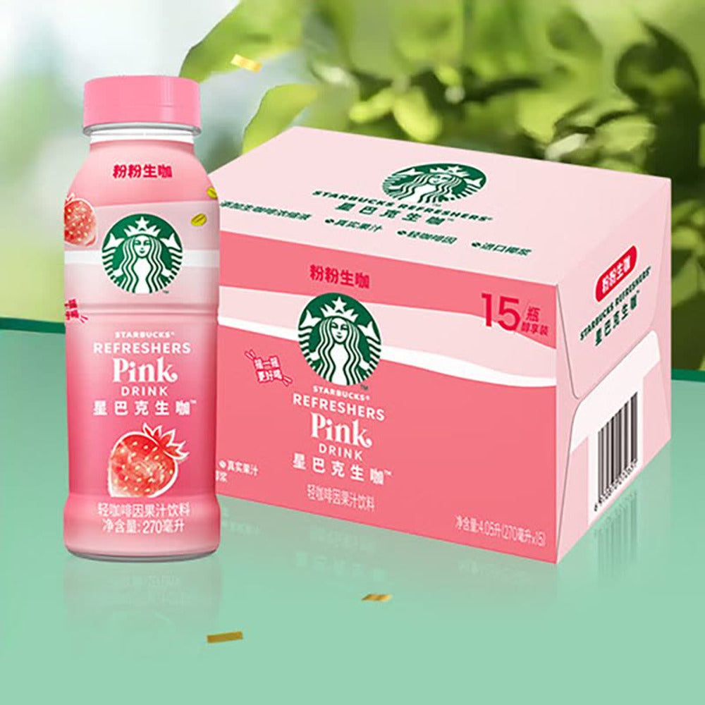 Starbucks-Refreshers-Pink-Drink-(Original)-–-Lightly-Caffeinated-Strawberry-&-Coconut-Juice-Beverage,-270ml-×-15-Bottles-3