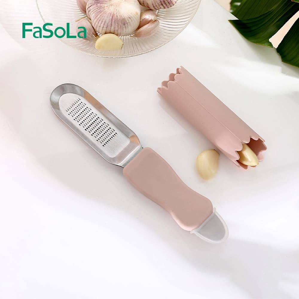 FaSoLa-Multi-Functional-Stainless-Steel-Ginger-and-Garlic-Grater---Pink-1