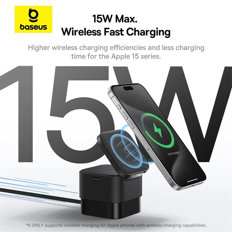 Baseus-MagPro-2-in-1-Magnetic-Wireless-Charger-25W---Starry-Black-1