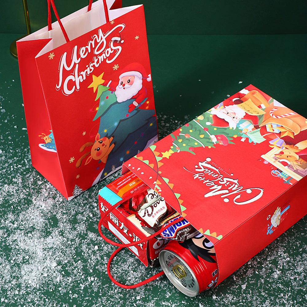 Ulife-Christmas-Gift-Bag-with-Green-Snowman-Design---Medium-21*27*11cm-1