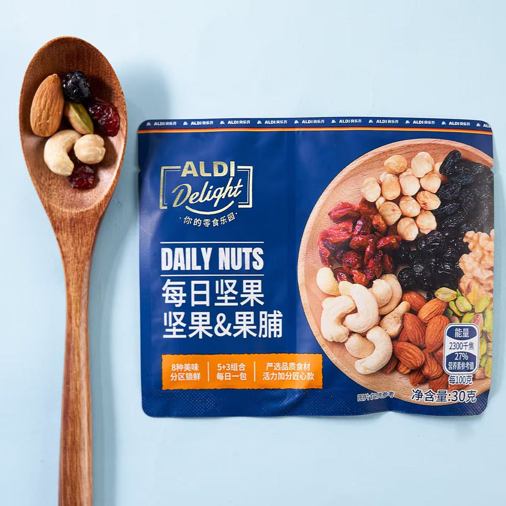 Aldi-Delight-Daily-Nuts-30g-x-7-Sachets---Mixed-Nuts-&-Dried-Fruit-–-Limited-Import-3