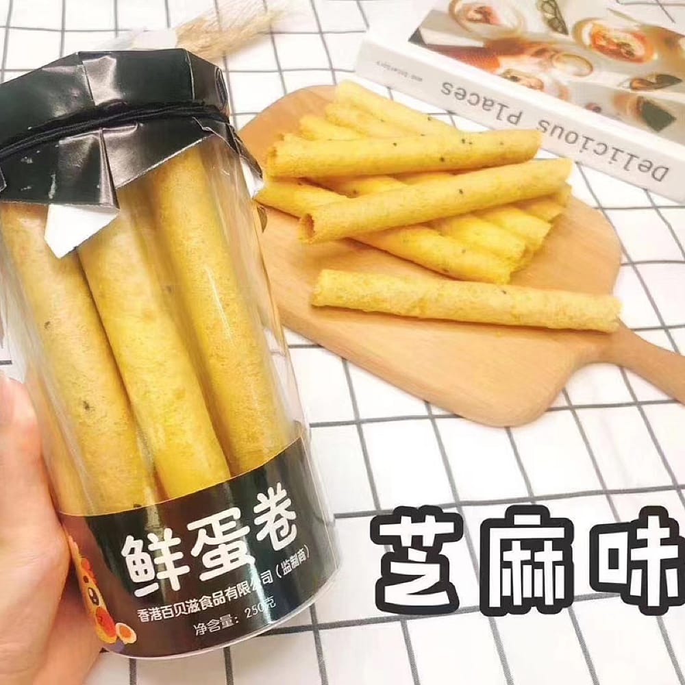 Baibeizi-Fresh-Egg-Rolls-Black-Sesame-Flavor---250g-1