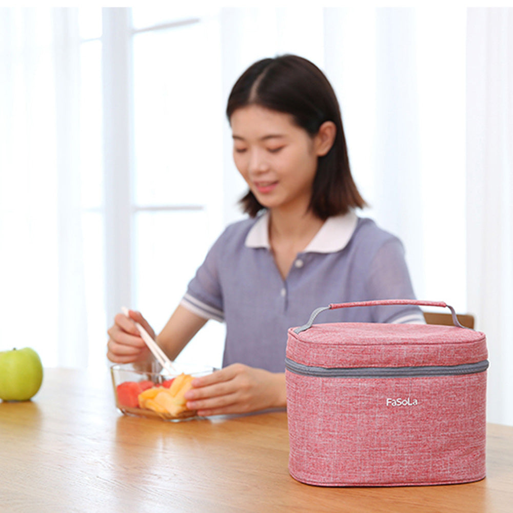 Fasola-Insulated-Lunch-Bag---Pink,-22*15*16cm-1