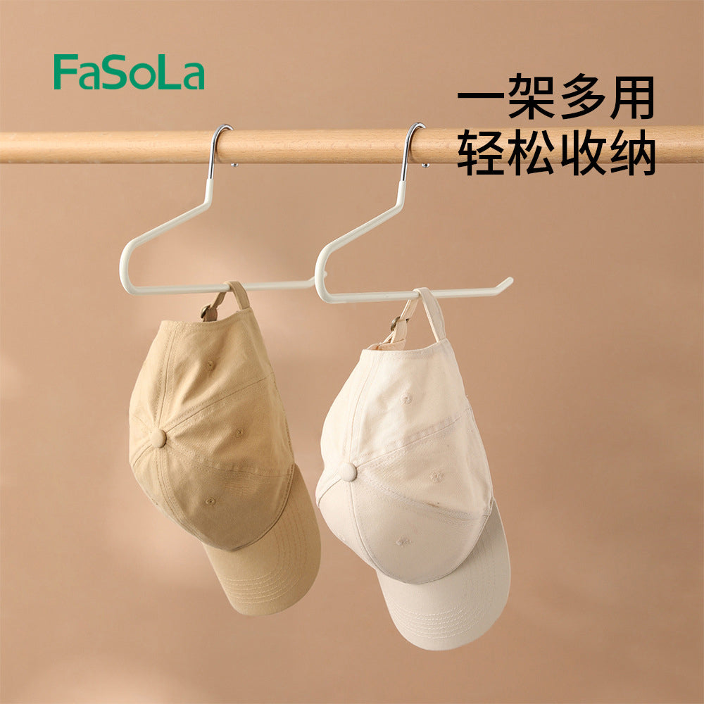 FaSoLa-Non-Slip-Pants-Hangers-Single-Layer---Beige,-Set-of-5-1