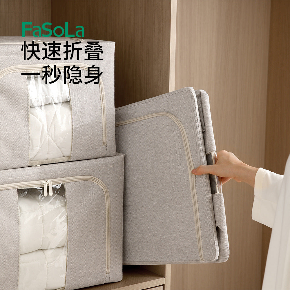 FaSoLa-Foldable-Storage-Box---Grey,-66L-1