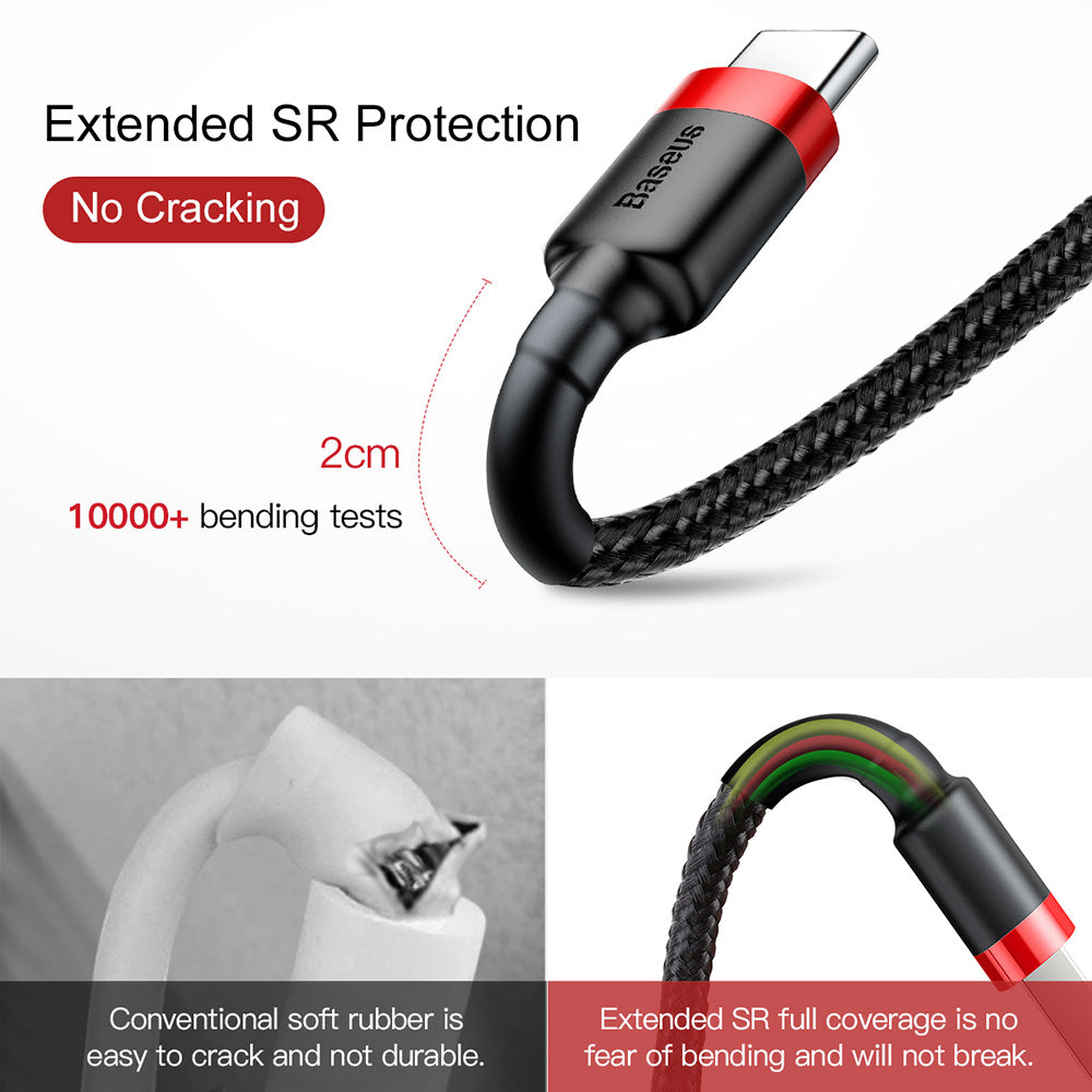 Baseus-Cafule-USB-to-Type-C-Cable-2A-3m---Red-and-Black-1